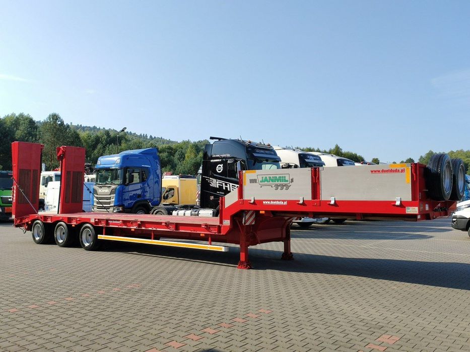 Bodex JANMIL Burtówka Laweta Niskopodłogowa Podczołgówka 3-Osie  Oś-podnoszona Najazdy Hydrauliczne Poszerzana Komplet Burt Burtowa