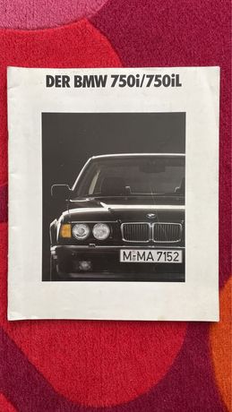 Katalog folder BMW 750i E32 1990r.