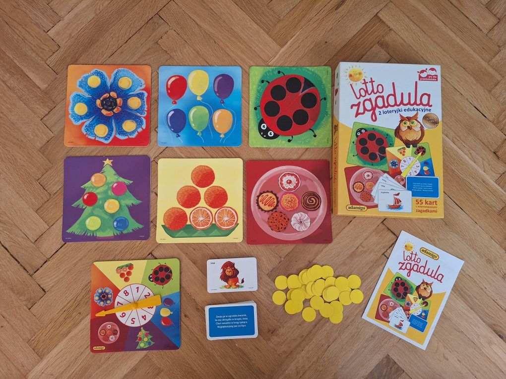 Adamigo Lotto Zgadula gra dwie loteryjki edukacujne