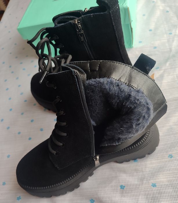 НОВІ зимові шкіряні черевики 37р