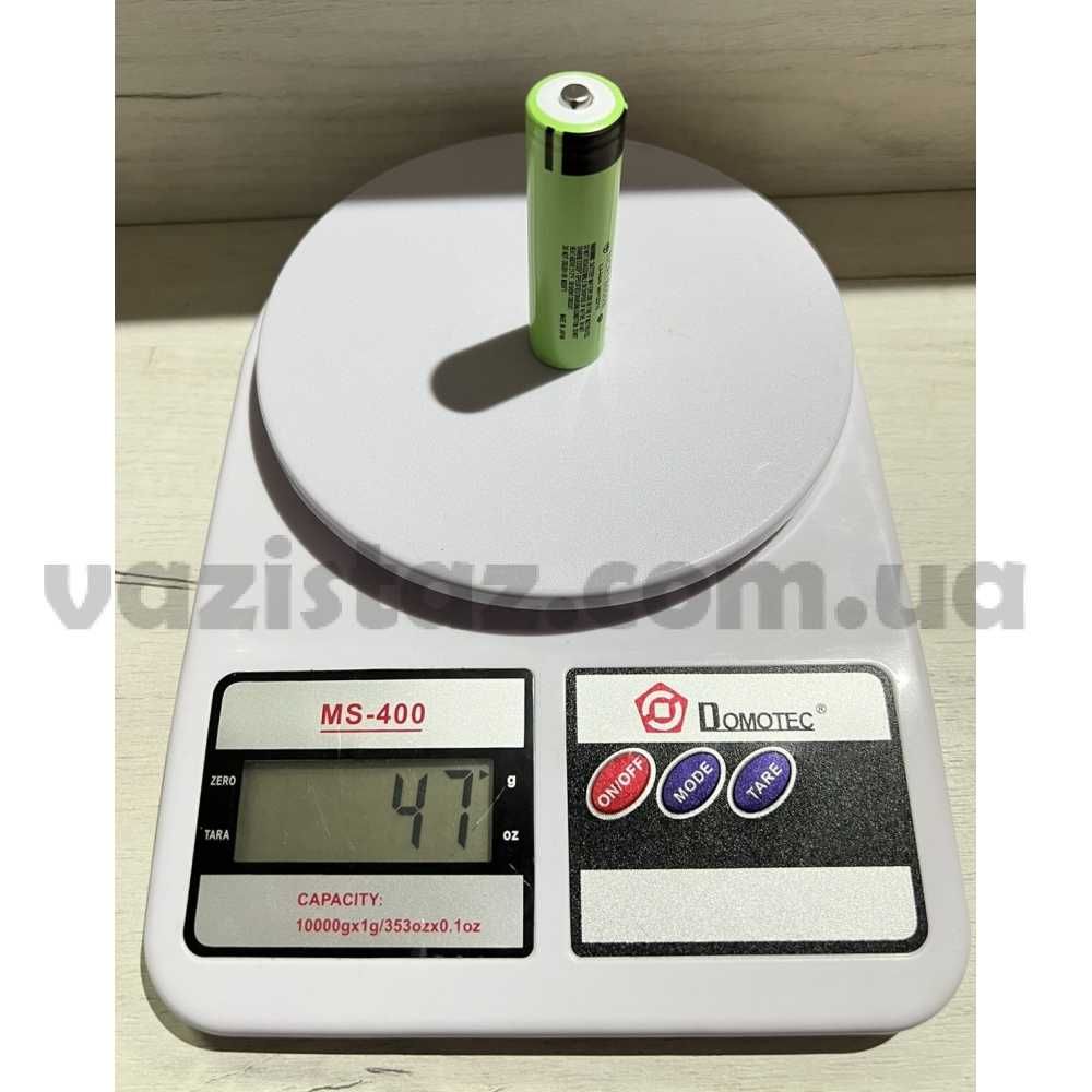Аккумулятор 18650 Panasonic 3400mAh NCR18650B Li-ion, Реальная емкость