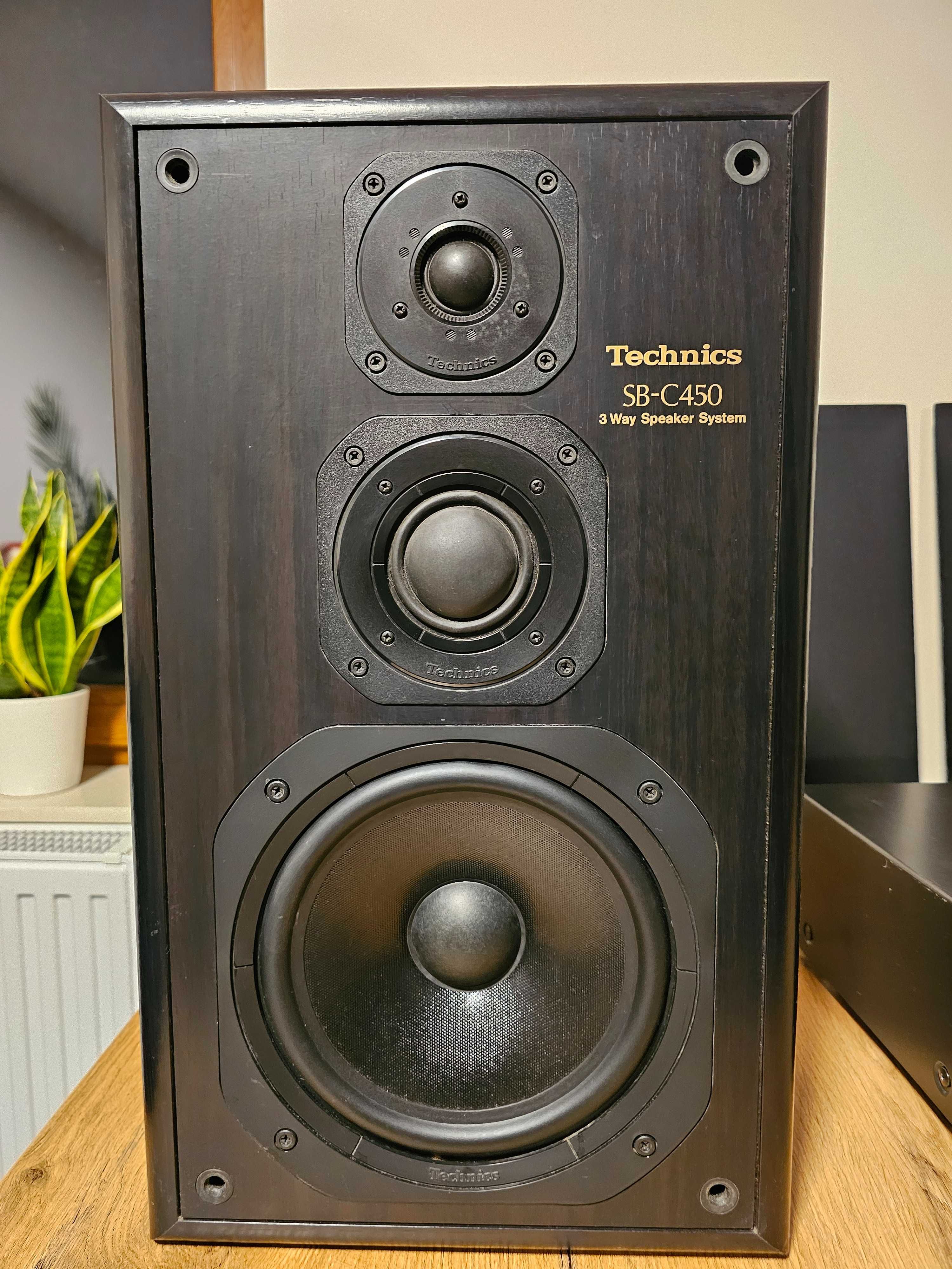 Technics SA-EX 100 + SB-C450  Amplituner + kolumny