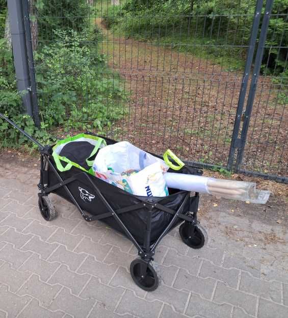 Mocny 130L Wózek Transportowy Plażowy Ogrodowy Składany + GRATIS Torba