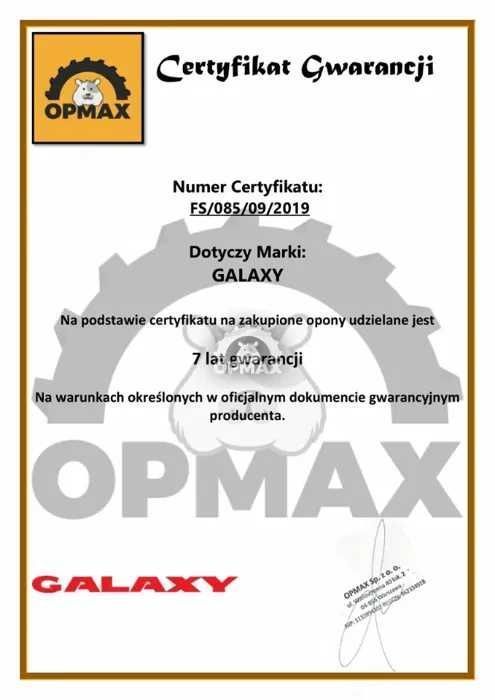OPONA 600/70R28 161A8 EP700 TL GALAXY 7 Lat GW.