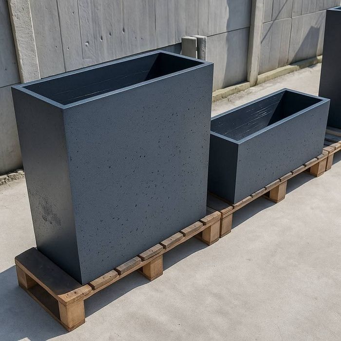 Donica betonowa doniczka ogrodowa donice tarasowa beton architektonicz