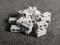 LEGO Cegła Brick Modified 1x2 with Masonry Profile Light Bluish Gray