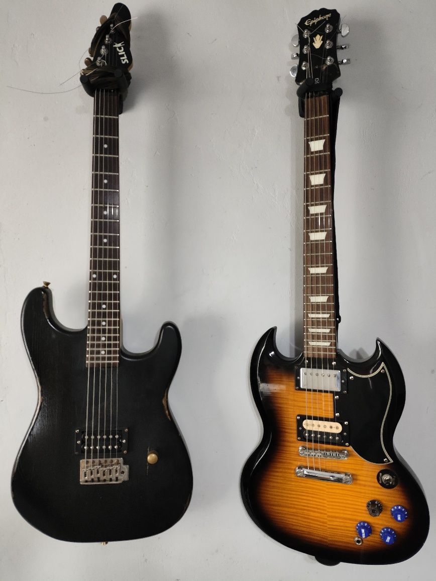 Gitara Slick SL54 T BK oraz gitara Epiphone SG G-400 z twardym casem