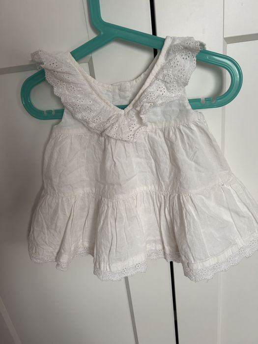 Biała sukienka 80 cm