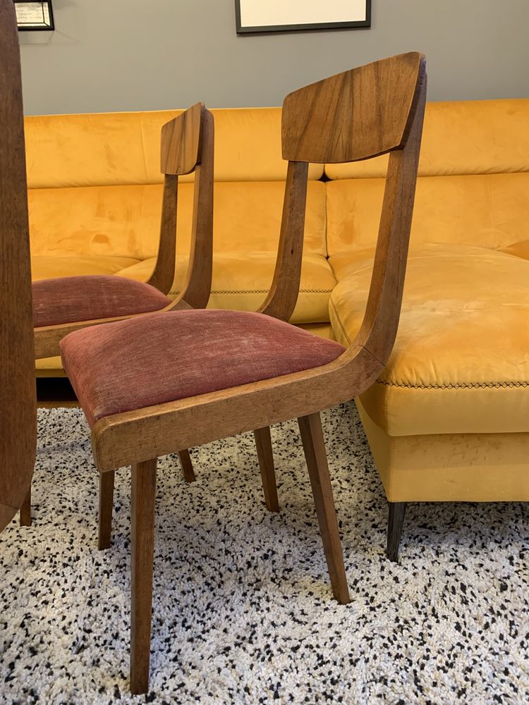 Oryginalne 4 krzesla PRL - Skoczki - Antyki - Koziołki - rarytas