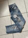Jeansy XS spodnie rurki przetarcia jeansowe jeans marmurki