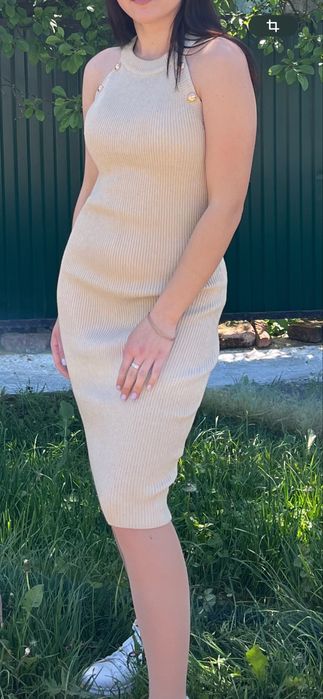 Сукня в рубчик з люрексною ниткою