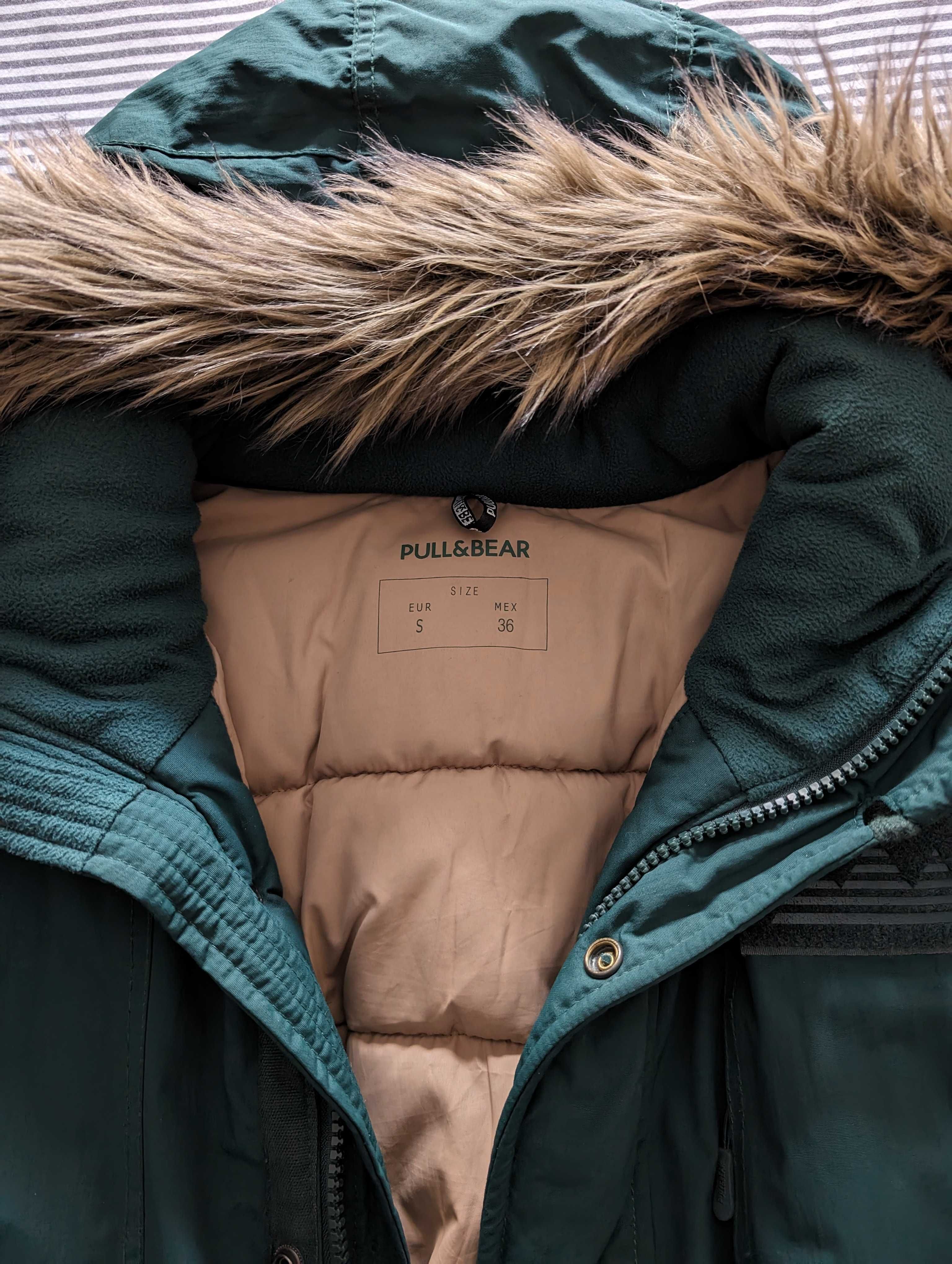 Casaco Pull & Bear de Inverno Verde S