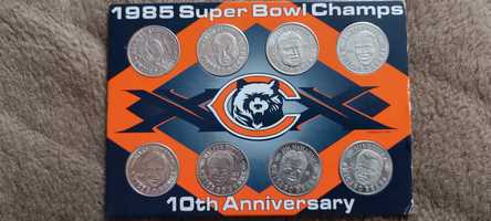 Monety Jubileuszowe Chicago Bears Super Bowl z 1985 r