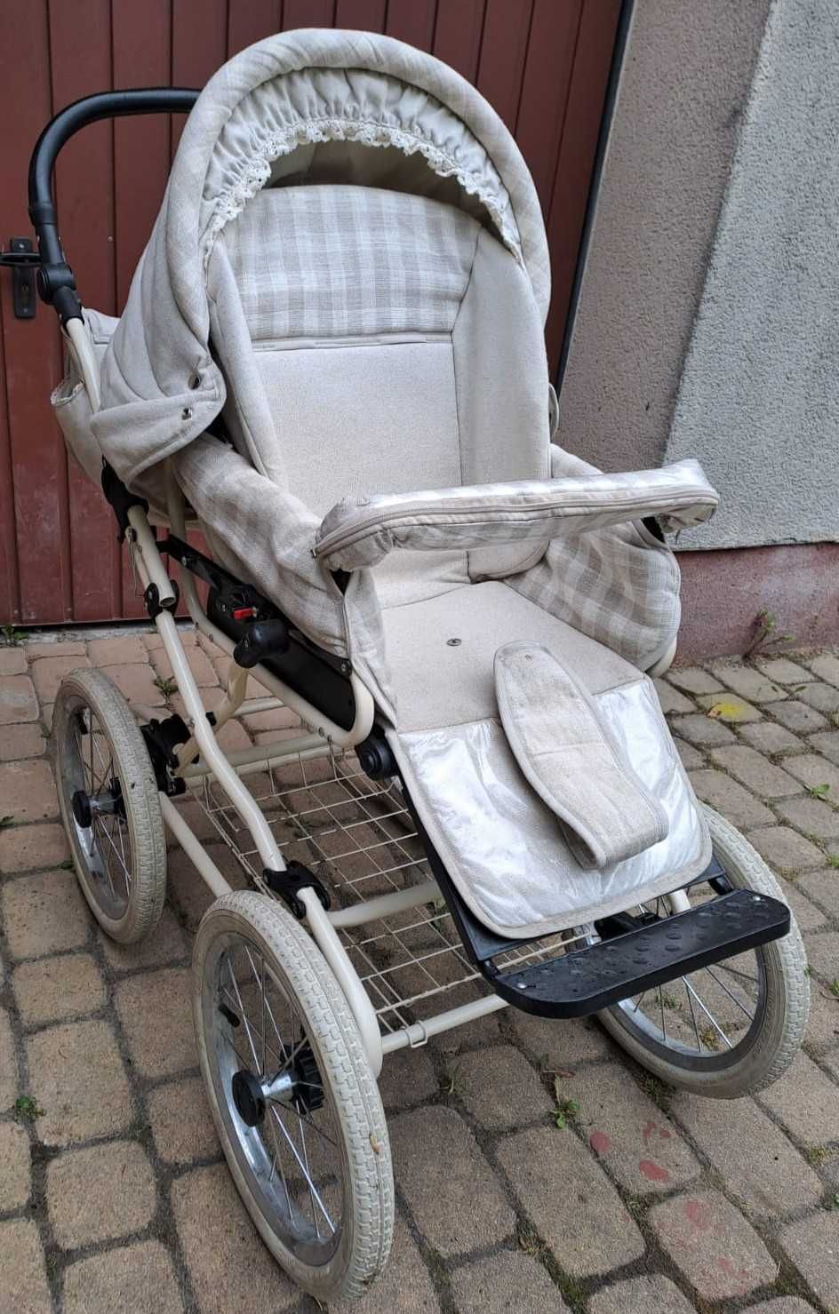 Wózek wielofunkcyjny 3w1, wersja FRIEDRICH HUGO. Kolor kremowy