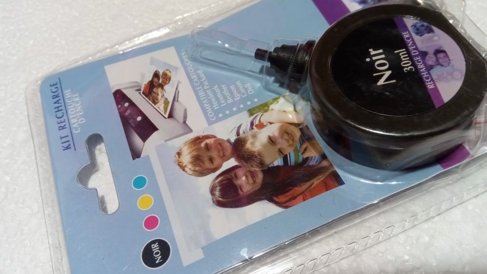 Tinta para encher tinteiros - cor preta - kit completo