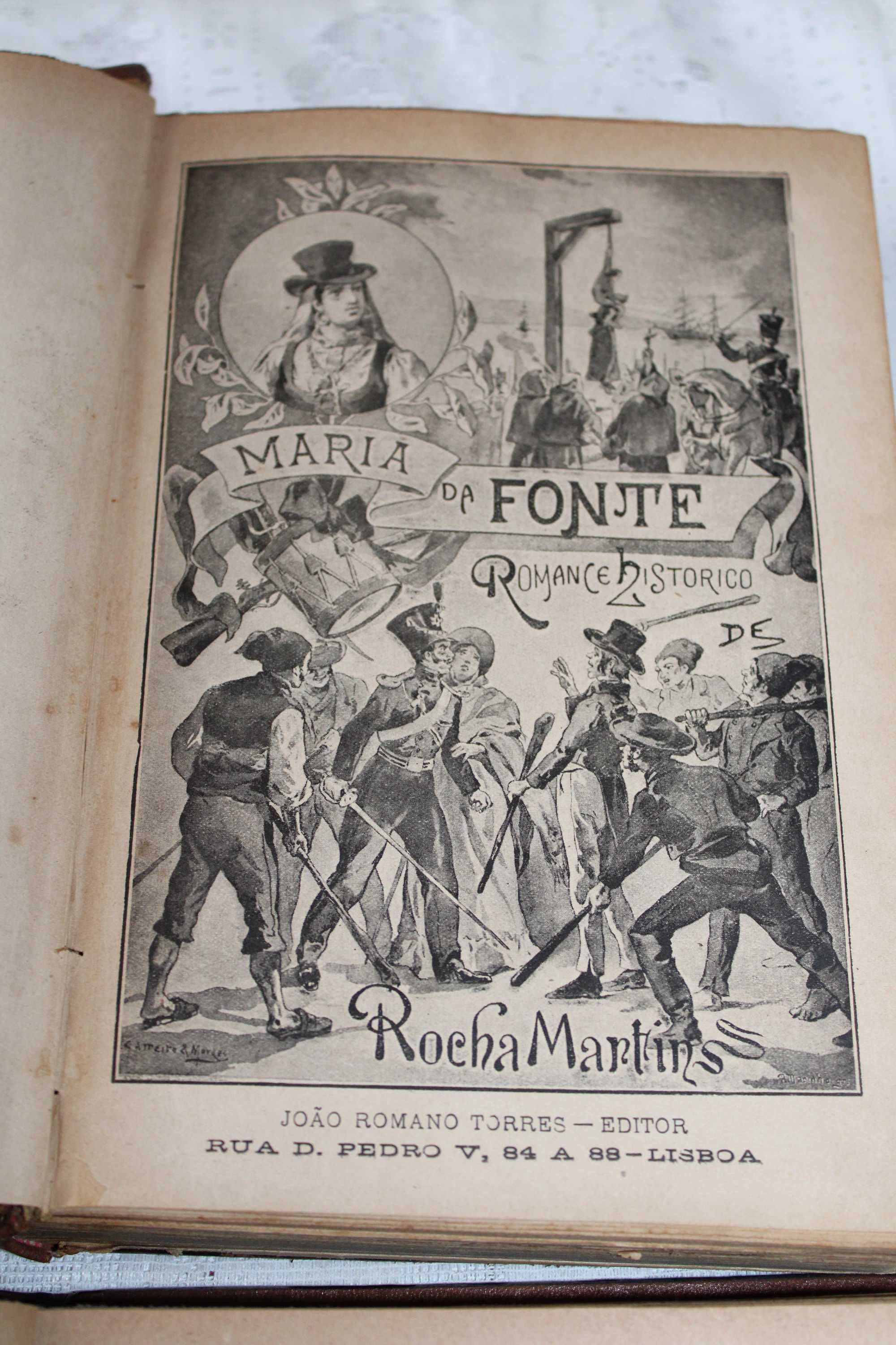 "MARIA DA FONTE" ROMANCE HISTÓRICO, ROCHA MARTINS, 1ª EDIÇÃO
