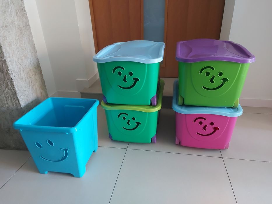 Komplet pojemników na zabawki 5 sztuk