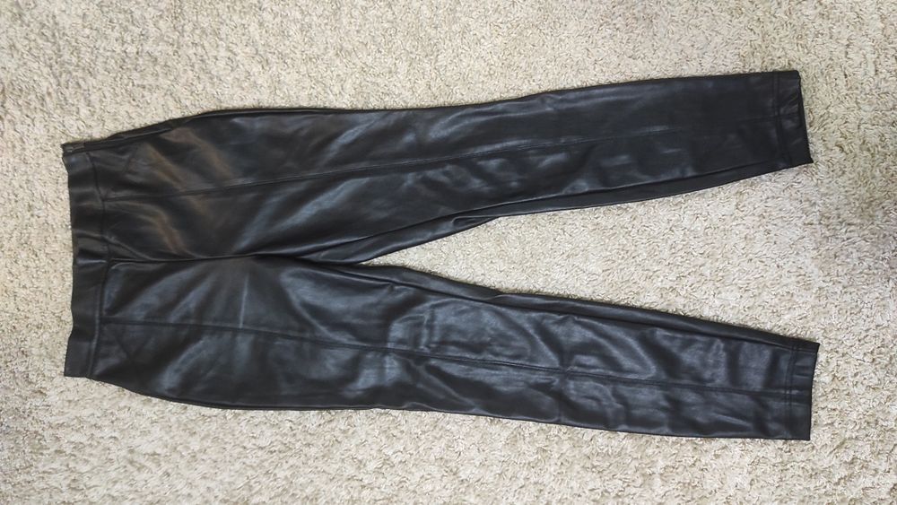 Шкіряні штани чорні