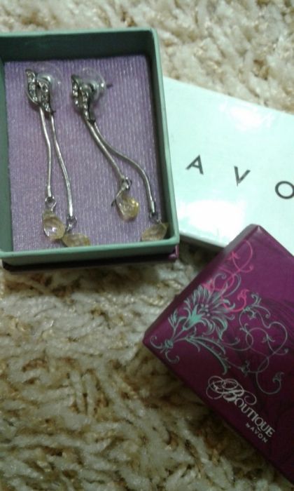 Avon серьги с кристаллами Swarovski