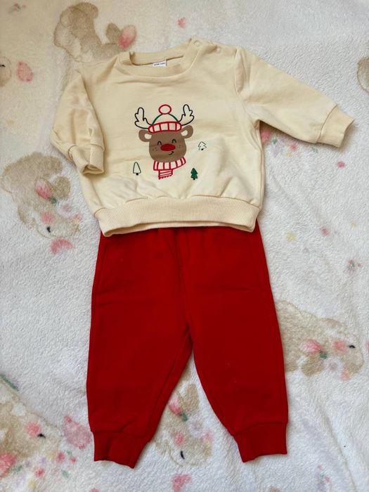 Новорічний костюм світшот + штани lc waikiki 3-6 м 62-68см