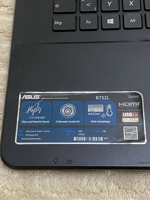 Ноутбук Asus R752L Core I3 ОЗУ 8гб #2