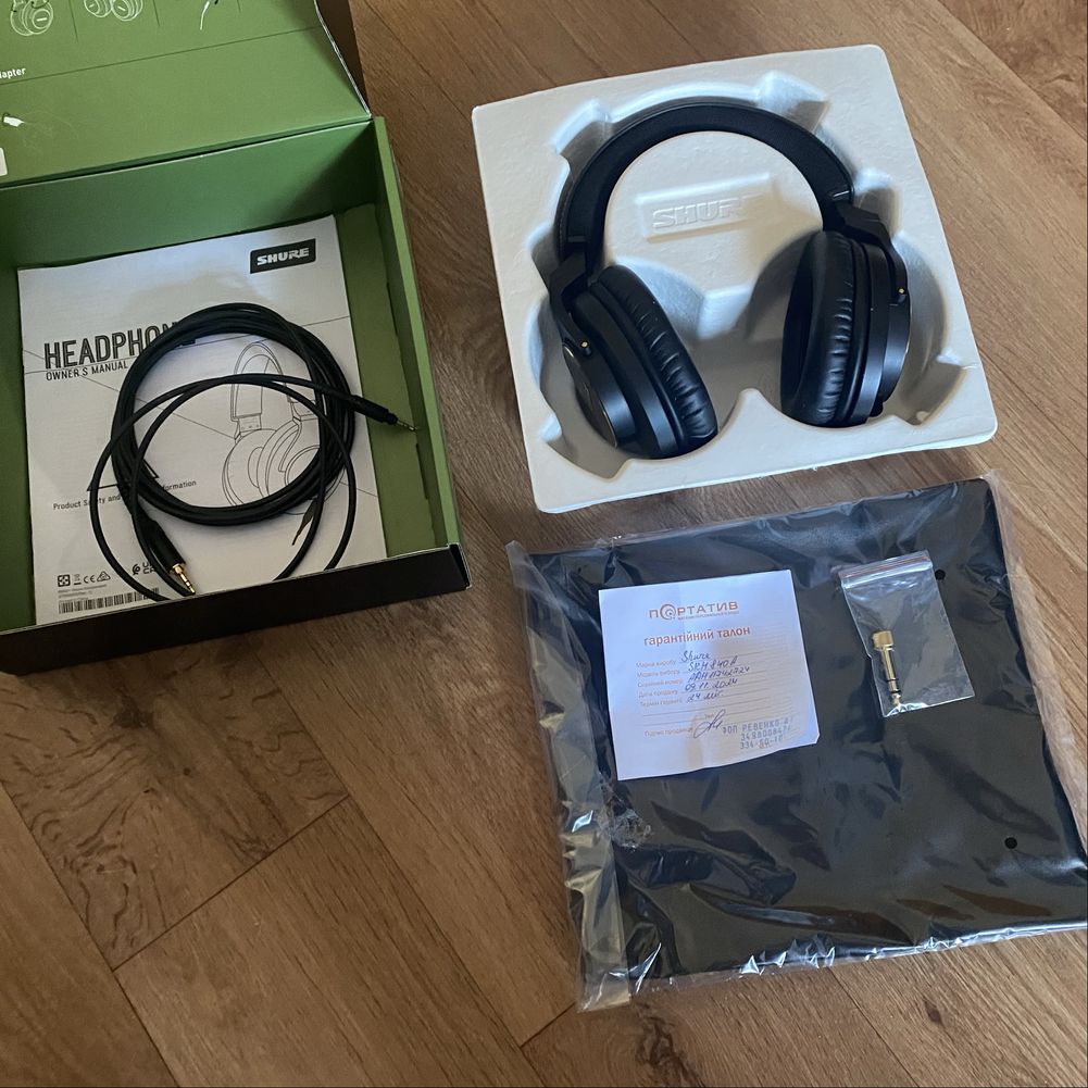 Навушники Shure SRH840A (покращені) + аксесуари + гарантія 24 MIC