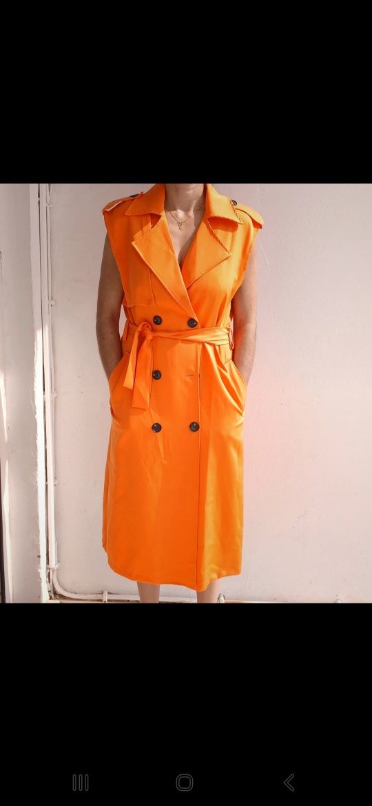 Vestido/colete laranja