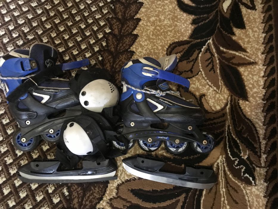 Ролики,  ковзани плюс захист на коліна і лікті