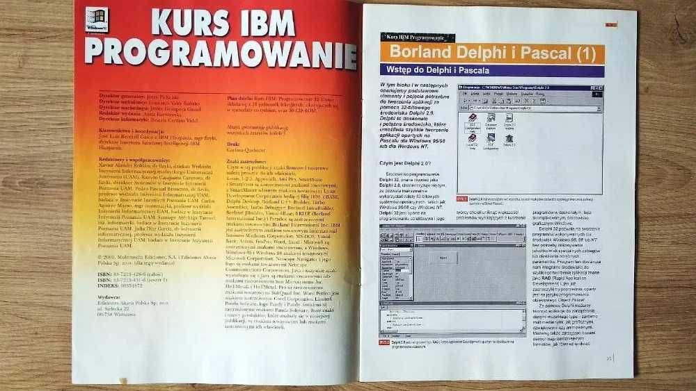 Kurs IBM Programowanie Delphi 3 Zeszyty Płyta CD Cena Za Zestaw!