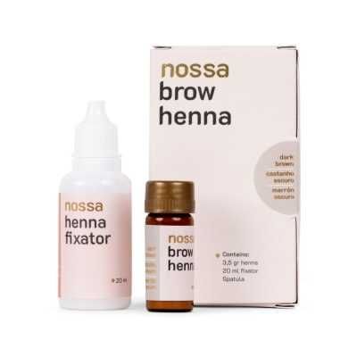 Henna + Fixador NOSSA para Sobrancelhas - Castanho Escuro Nova Glance