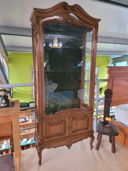 Cristaleira antiga com portas laterais - óptimo estado