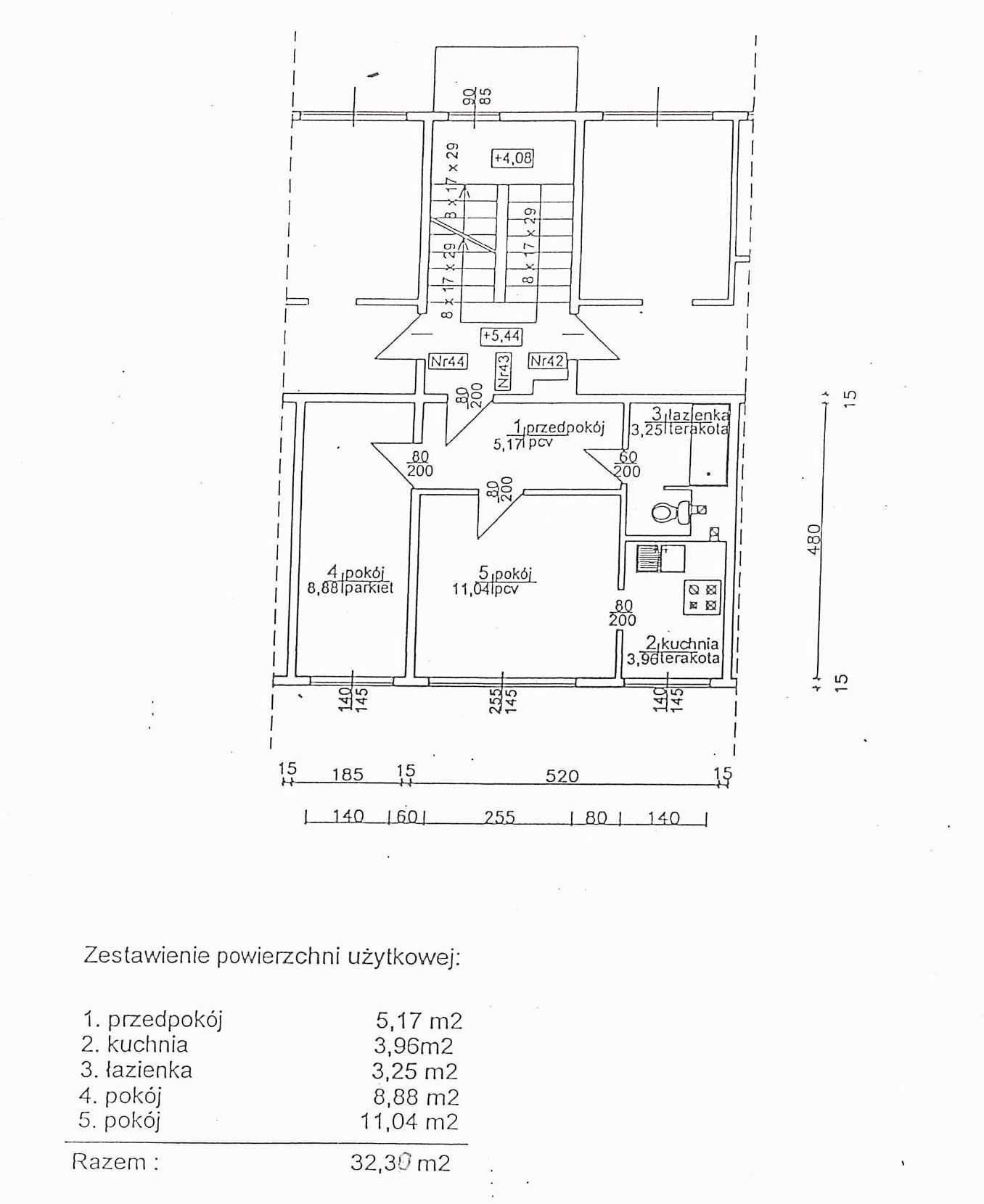 Mieszkanie w centrum Kutna 32,3 m2 na drugim piętrze