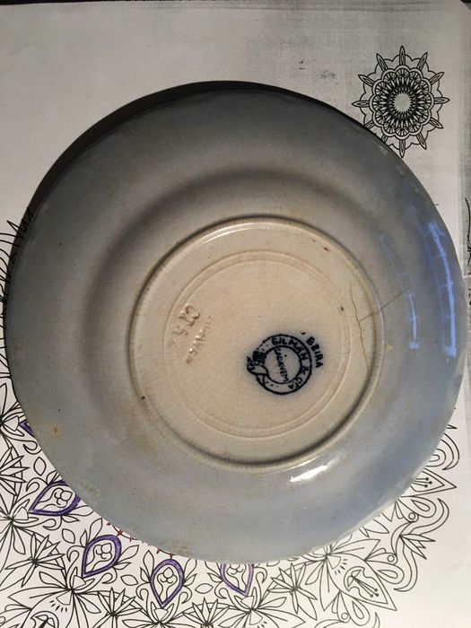 Pratinho antigo "Fábrica louça Sacavém-Gilman&Cta"