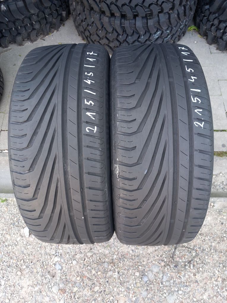 2x Opony Używane Letnie 215/45R17 Uniroyal