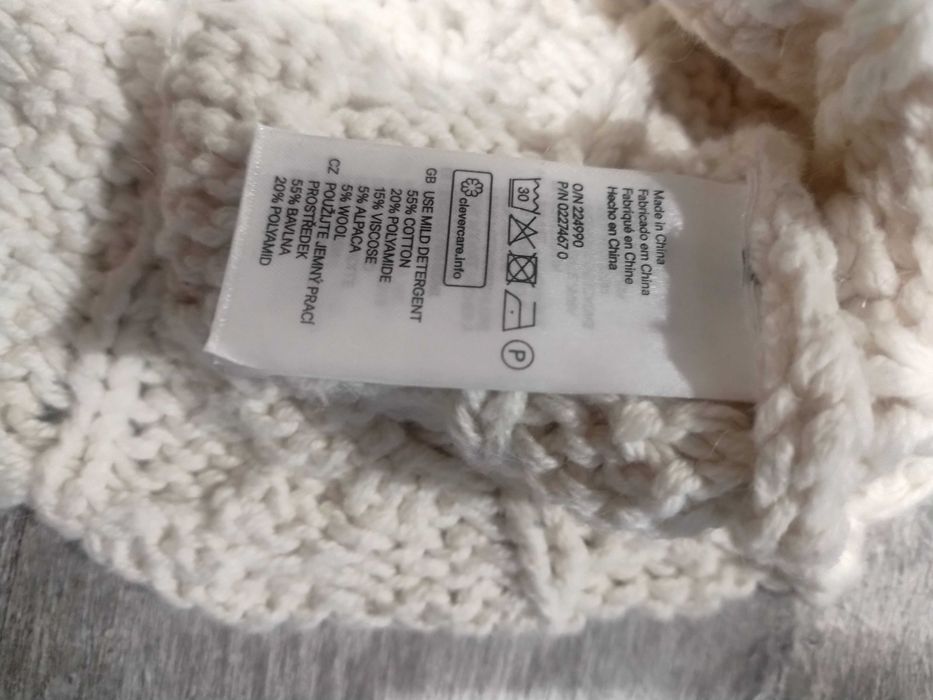 Gruby ażurowy sweter H&M rozmiar M
