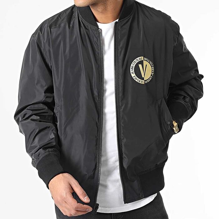 VERSACE JEANS COUTURE włoska kurtka bomber jacket BLACK/FANTASY