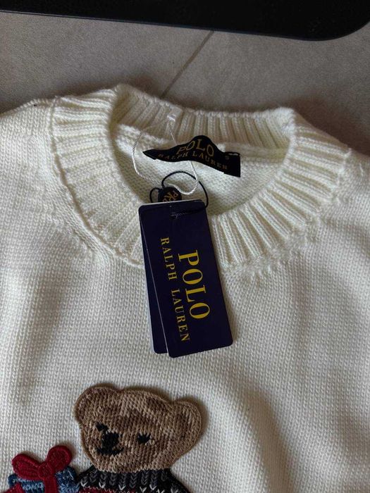 Светр Polo Ralph Lauren White з ведмедиком