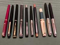 Zestaw 10 piór wiecznych - Platinum, Pilot, Waterman, Parker i inne