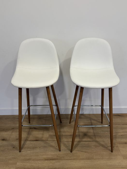 Cadeiras de bar pele sintetica branca