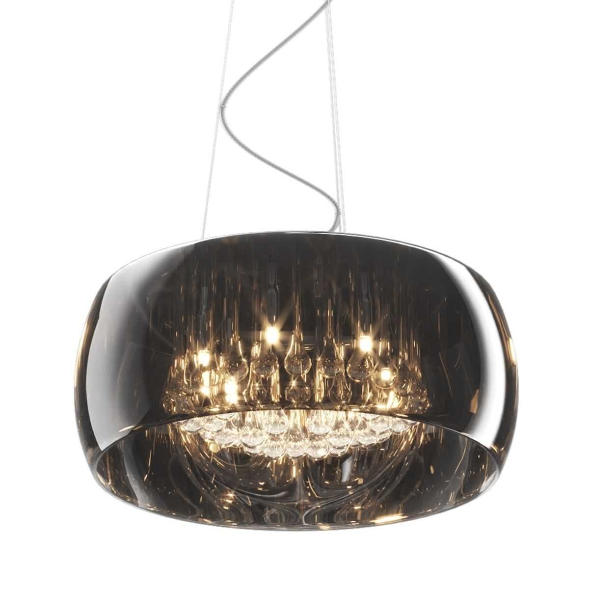 Lampa sufitowa CRYSTAL okrągła z kryształowymi sopelkami