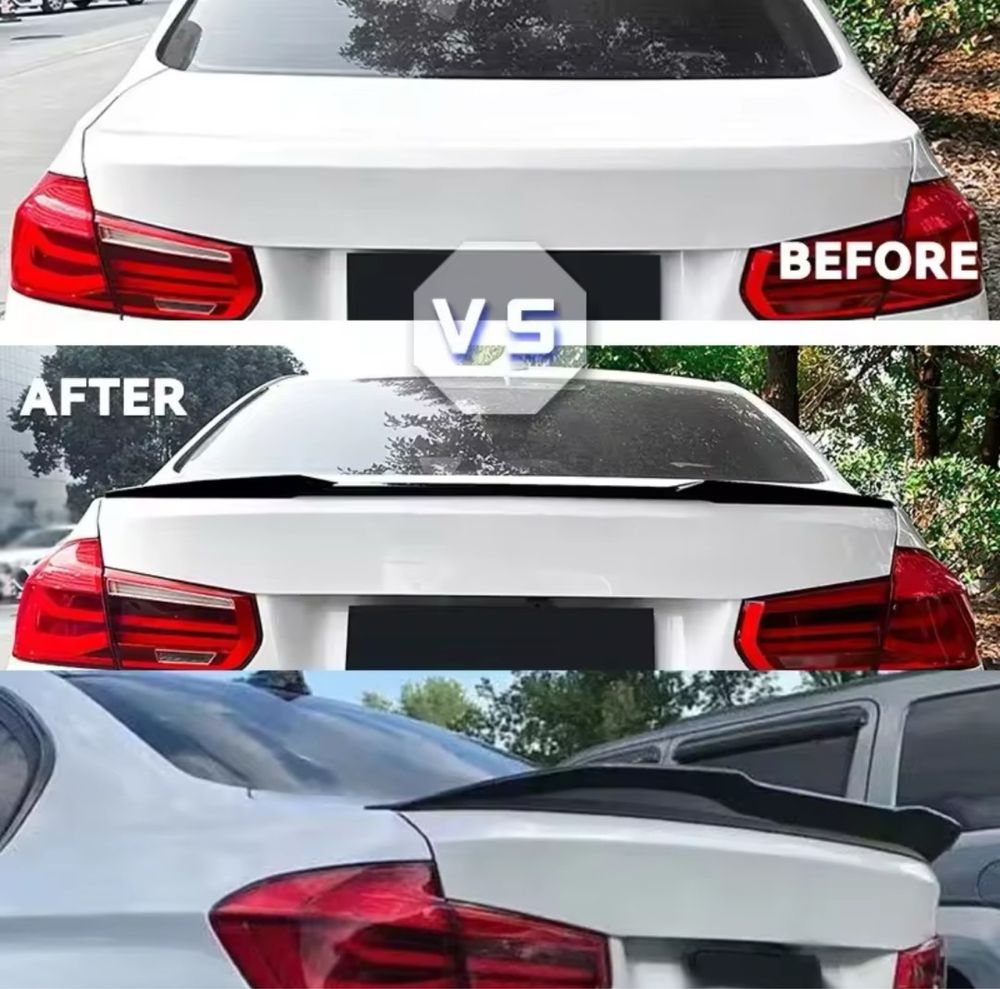 Спойлер багажника антикрило BMW F30 стиль PSM Abs пластик глянець
