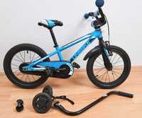 Unibike Viking rower dziecięcy 16 cali +kółka boczne +dyszel do nauki