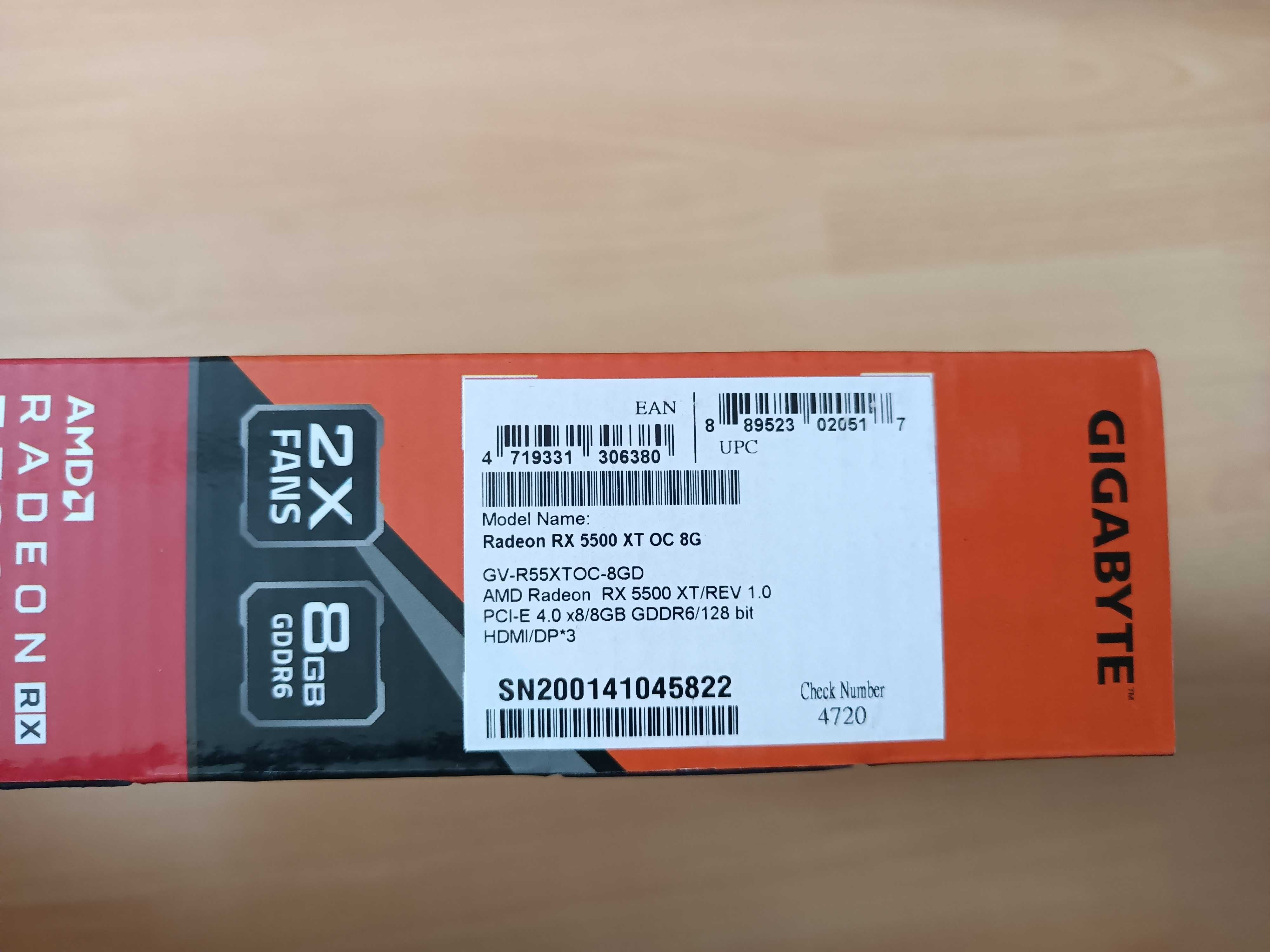 Karta graficzna Gigabyte Radeon RX 5500 XT OC 8GB GDDR6