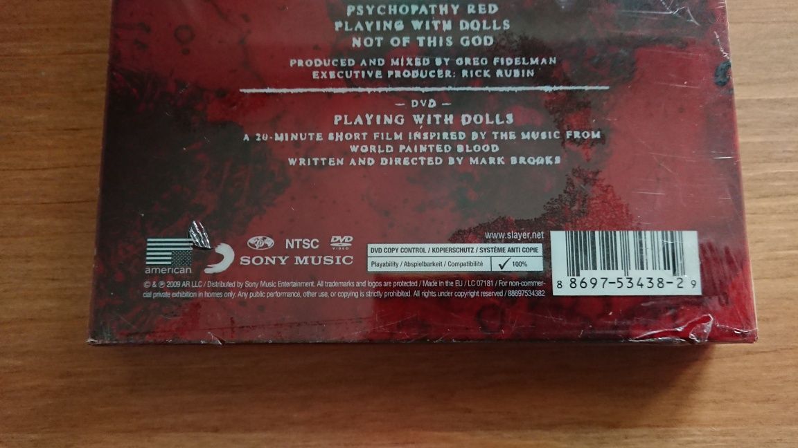 Slayer World Painted Blood Limit Edit CD+DVD *NOWA* 2009 Red O-Card