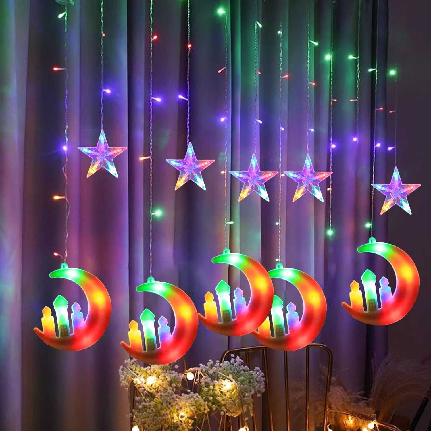 Kurtyna świetlna Girlanda LED IP44 RGB - PILOT 3m RAMADAN Eid - Salcar