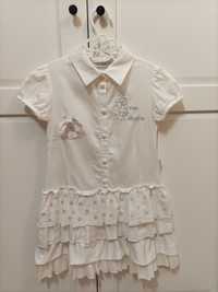 Biała elegancka sukienka dla dziewczynki Pierre Cardin, rozm. 128/ 134