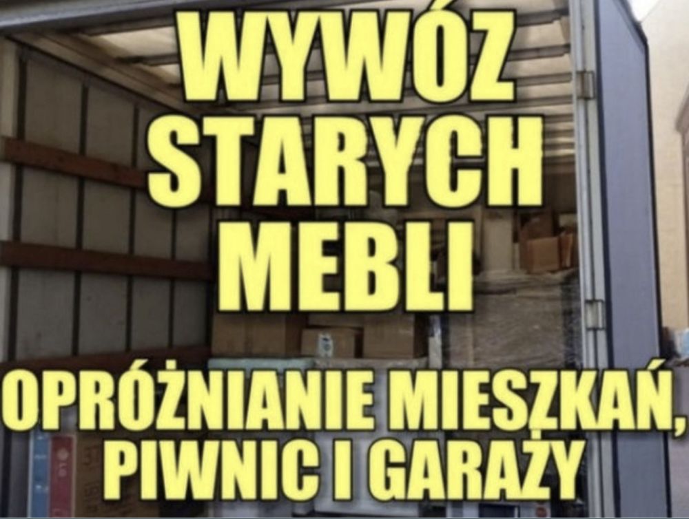 OPROZNIANIE Piwnic Strychów Garaży Mieszkań Domów WYWOZ Śmieci Odpadów