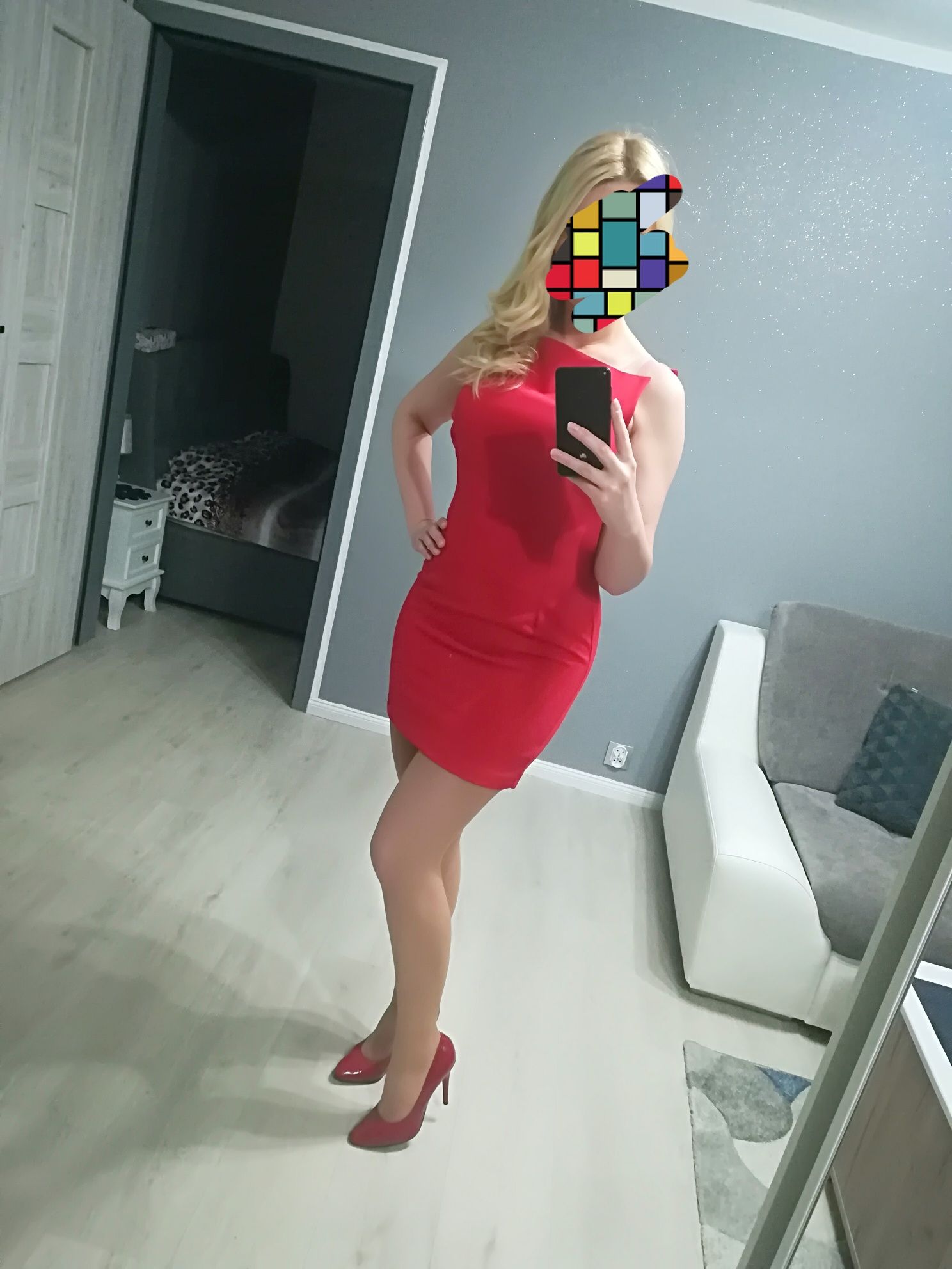 Czerwona sukienka 2w1