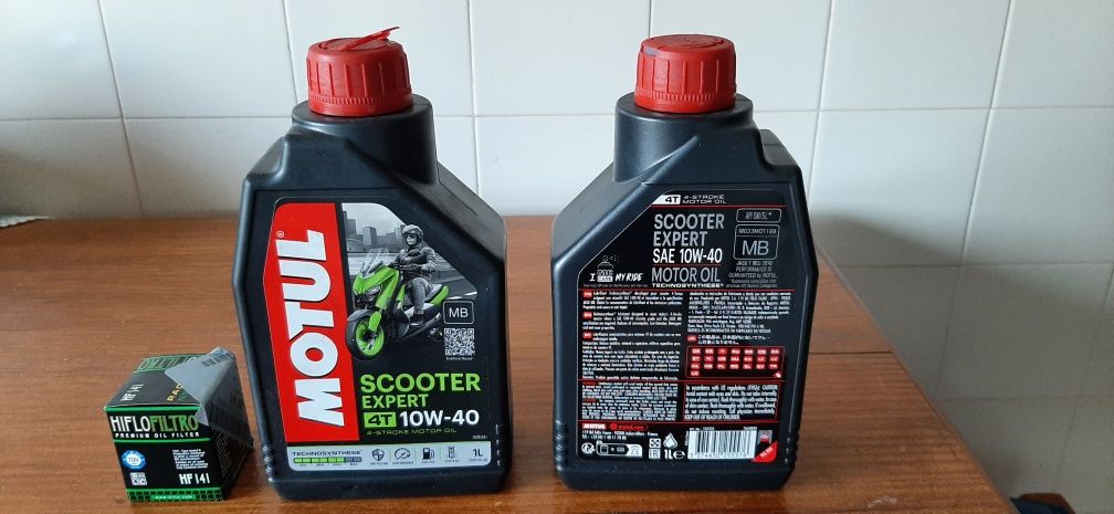 Óleo Motul 4T 10W-40 Scooter + Filtro óleo