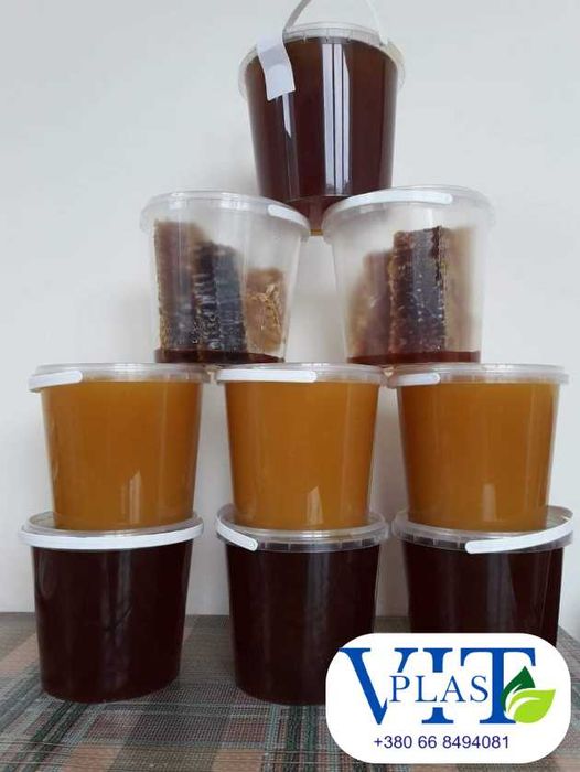 Купити пластикові відра оптом 1 літра харчова тара для меду
